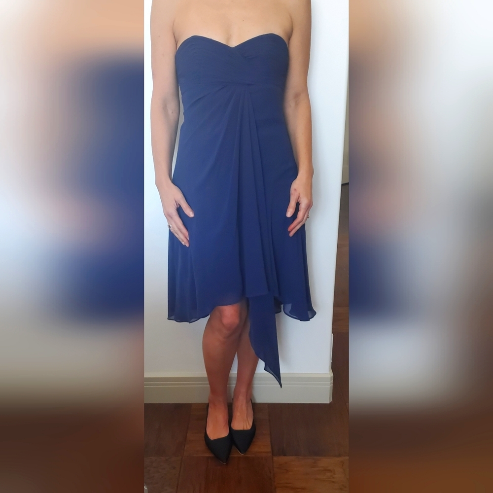 DAVIDS BRIDAL NAVY GOWN
